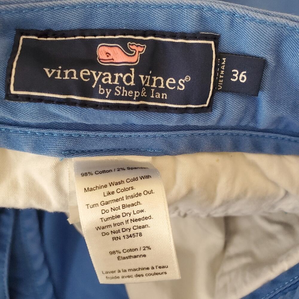 Vineyard Vines Breaker Shorts Bright Blue flat front casual shorts 9" Inseam - Picture 9 of 11